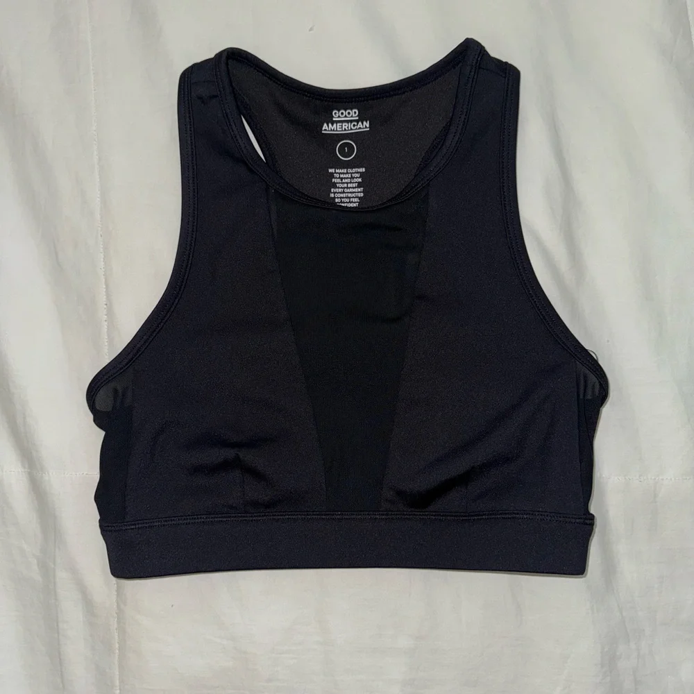 Good American Midnight Black Sports Bra - Picture 1 of 2